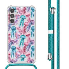 imoshion Coque Design avec cordon Samsung Galaxy A14 (5G/4G) - Jellyfish Watercolor