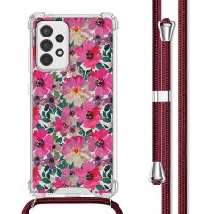 imoshion Coque Design avec cordon Samsung Galaxy A52(s) (5G/4G) - Flower Water