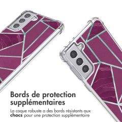 imoshion Coque Design avec cordon Samsung Galaxy S21 - Bordeaux Graphic