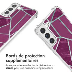 imoshion Coque Design avec cordon Samsung Galaxy S22 - Bordeaux Graphic