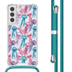 imoshion Coque Design avec cordon Samsung Galaxy S22 Plus - Jellyfish Watercolor