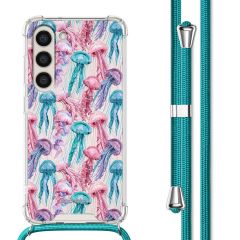 imoshion Coque Design avec cordon Samsung Galaxy S23 Plus - Jellyfish Watercolor