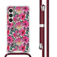 imoshion Coque Design avec cordon Samsung Galaxy S23 - Flower Water