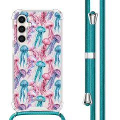 imoshion Coque Design avec cordon Samsung Galaxy S23 FE - Jellyfish Watercolor