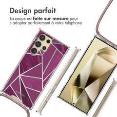 imoshion Coque Design avec cordon Samsung Galaxy S24 Ultra - Bordeaux Graphic