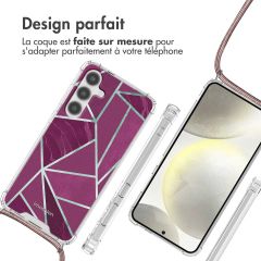imoshion Coque Design avec cordon Samsung Galaxy S24 Plus - Bordeaux Graphic