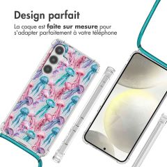 imoshion Coque Design avec cordon Samsung Galaxy S24 Plus - Jellyfish Watercolor