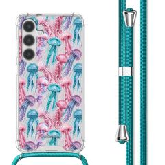 imoshion Coque Design avec cordon Samsung Galaxy S24 - Jellyfish Watercolor