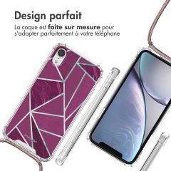 imoshion Coque Design avec cordon iPhone Xr - Bordeaux Graphic