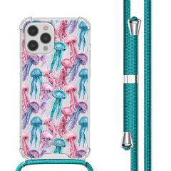 iMoshion Coque Design avec cordon iPhone 12 Pro Max - Jellyfish Watercolor