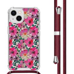 iMoshion Coque Design avec cordon iPhone 13 - Flower Water