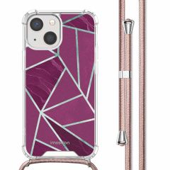 imoshion Coque Design avec cordon iPhone 13 Mini - Bordeaux Graphic