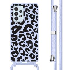 imoshion Coque design en silicone avec cordon Samsung Galaxy A33 - Animal Lila