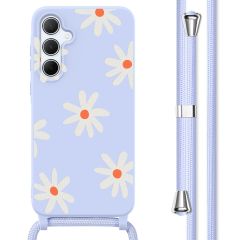 imoshion Coque design en silicone avec cordon Samsung Galaxy A55 - Lila Flower Distance