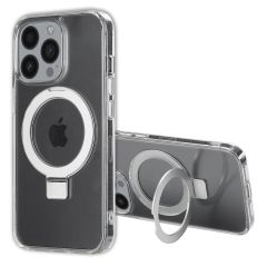 Accezz Coque Ring Stand avec MagSafe iPhone 13 Pro - Transparent