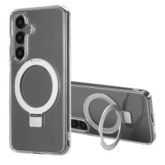 Accezz Coque Ring Stand avec MagSafe Samsung Galaxy S24 - Transparent