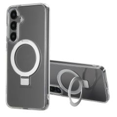 Accezz Coque Ring Stand avec MagSafe Samsung Galaxy S24 Plus - Transparent