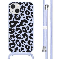 imoshion Coque design en silicone avec cordon iPhone 14 - Animal Lila