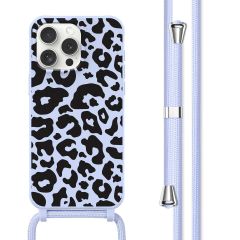 imoshion Coque design en silicone avec cordon iPhone 15 Pro Max - Animal Lila