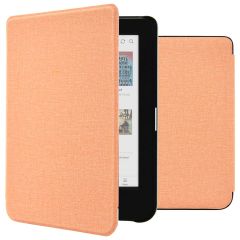 imoshion Étui de liseuse portefeuille Canvas Sleepcover Kobo Clara Colour / Kobo Clara BW - Peach