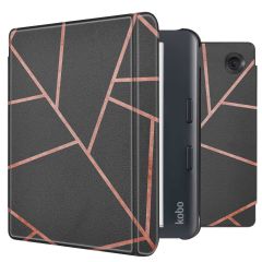 imoshion Design Slim Hard Sleepcover avec support Kobo Libra Colour - Black Graphic