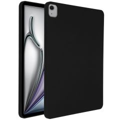 Accezz Coque Liquid Silicone avec porte-stylet iPad Air 13 pouces (2024) M4 - Noir