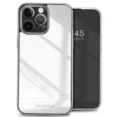 Selencia Coque Mirror iPhone 14 Pro Max - Coque avec miroir - Argent