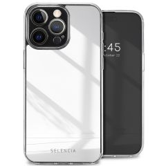 Selencia Coque Mirror iPhone 15 Pro Max - Coque avec miroir - Argent