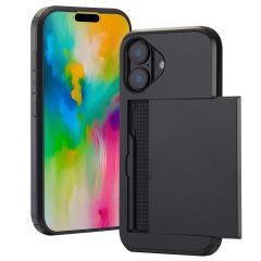 imoshion Coque arrière avec porte-cartes iPhone 16 - Noir