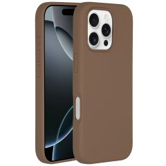 Accezz Coque Liquid Silicone avec MagSafe iPhone 16 Pro - Light Brown