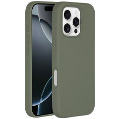 Accezz Coque Liquid Silicone avec MagSafe iPhone 16 Pro - Cooper Green