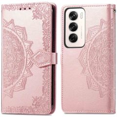 imoshion Etui de téléphone portefeuille Mandala Oppo Reno 12 Pro - Rose Dorée