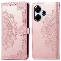 imoshion Etui de téléphone portefeuille Mandala Xiaomi Redmi 13 (4G) - Rose Dorée