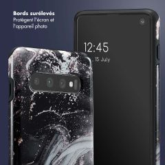 Selencia Coque arrière Vivid Samsung Galaxy S10 - Chic Marble Black