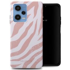 Selencia Coque arrière Vivid Xiaomi Redmi Note 12 Pro - Colorful Zebra Old Pink