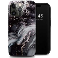 Selencia Coque arrière Vivid iPhone 15 Pro Max - Chic Marble Black