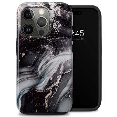 Selencia Coque arrière Vivid iPhone 15 Pro - Chic Marble Black