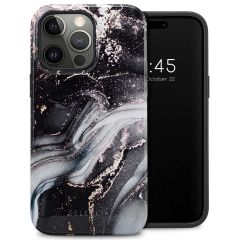 Selencia Coque arrière Vivid iPhone 14 Pro Max - Chic Marble Black