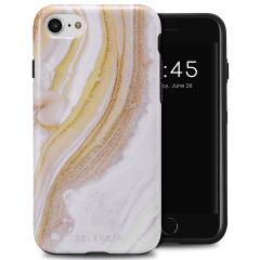 Selencia Coque arrière Vivid iPhone SE (2022 / 2020) / 8 / 7 / 6(s) - Chic Marble Gold