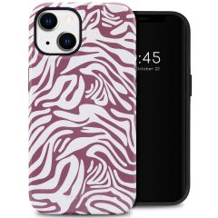 Selencia Coque arrière Vivid iPhone 14 - Trippy Swirl Dark Rose