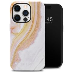 Selencia Coque arrière Vivid iPhone 14 Pro - Chic Marble Gold