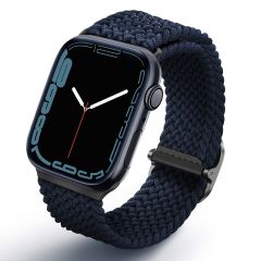 Uniq Bracelet tressé Aspen Apple Watch 1-9 / SE - 38/40/41 mm - Bleu Oxford