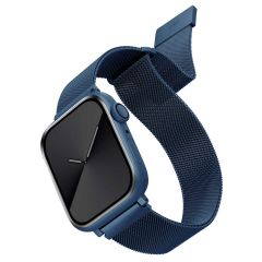 Uniq Bracelet en acier Dante Mesh Apple Watch 1-9 / SE - 38/40/41 mm / Series 10 - 42 mm - Bleu Cobalt