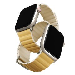 Uniq Bracelet double face Revix Premium Edition Apple Watch 1-9 / SE / Ultra (2) - 42/44/45/49 mm - Canary Yellow / Ivory