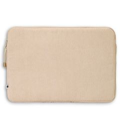 Selencia Pochette ordinateur Corduroy 15-16 pouces - Beige