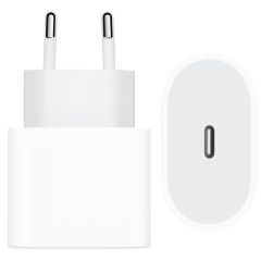 Apple Adaptateur secteur USB-C original iPhone 15 Plus - Chargeur - Connexion USB-C - 20W - Blanc