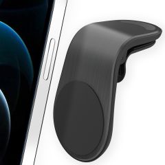 Accezz Support de téléphone pour voiture iPhone 12 Pro Max - Universel - Grille de ventilation - Magnétique - Noir