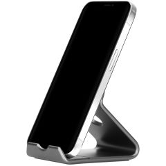 Accezz Support de téléphone de bureau iPhone 15 Pro Max - Support de tablette de bureau - Premium - Aluminium - Gris