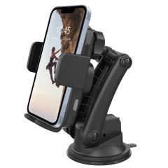 Accezz Support de téléphone de voiture iPhone 7 - Chargeur sans fil - Tableau de bord et pare-brise - Noir