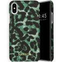 Selencia Coque Maya Fashion iPhone Xs / X - Green Panther